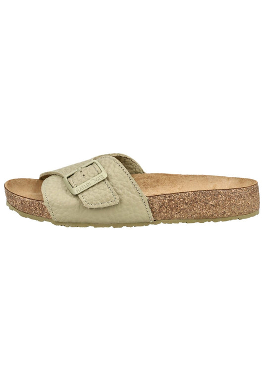 Haflinger Pantoletten Leder Beige