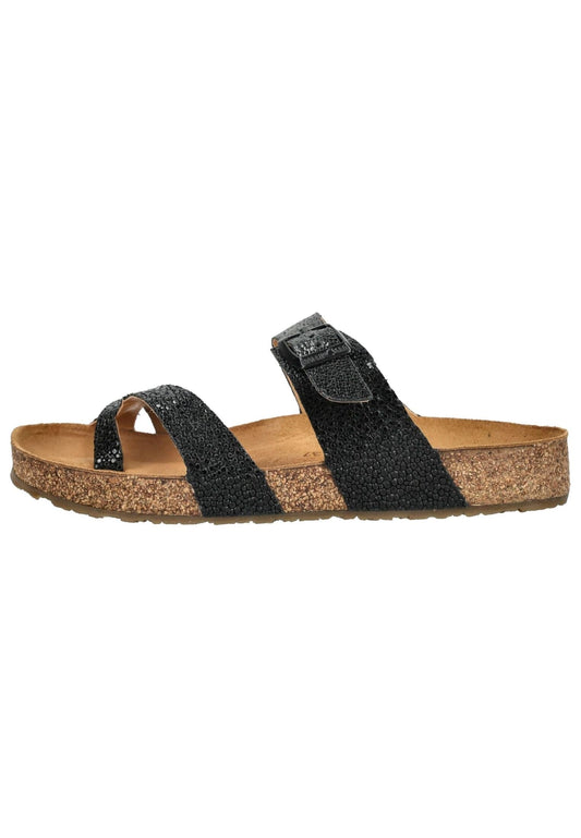 Haflinger Sandalen Leder Schwarz