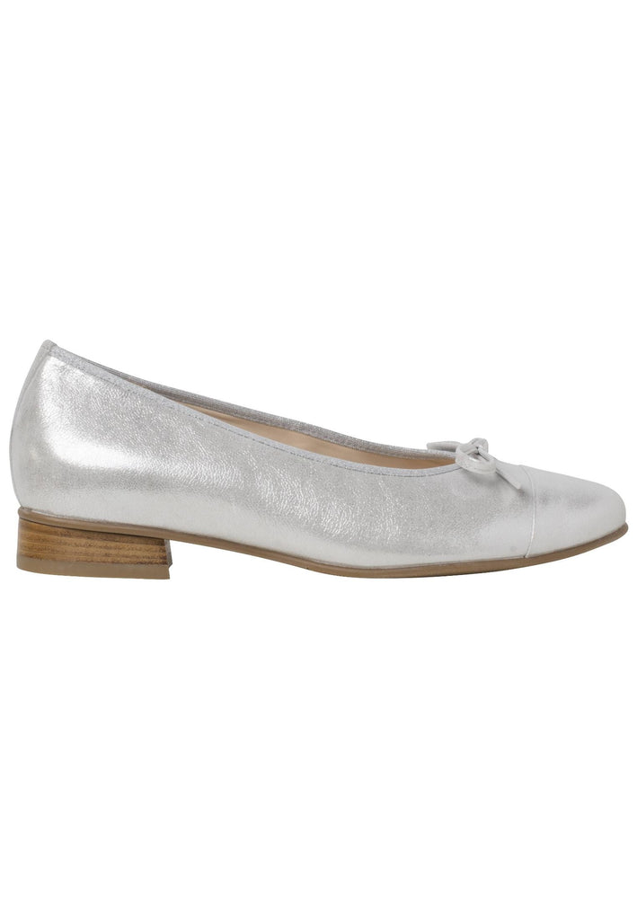 HASSIA Ballerinas Leder/Textil Silber