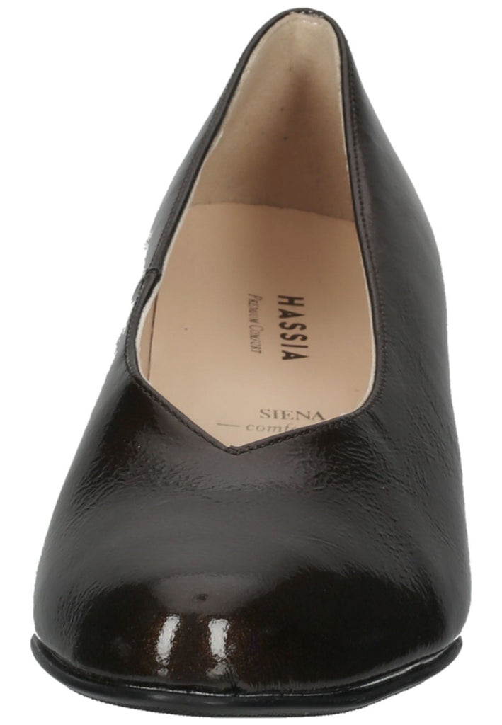 HASSIA Pumps Leder Dunkelbraun