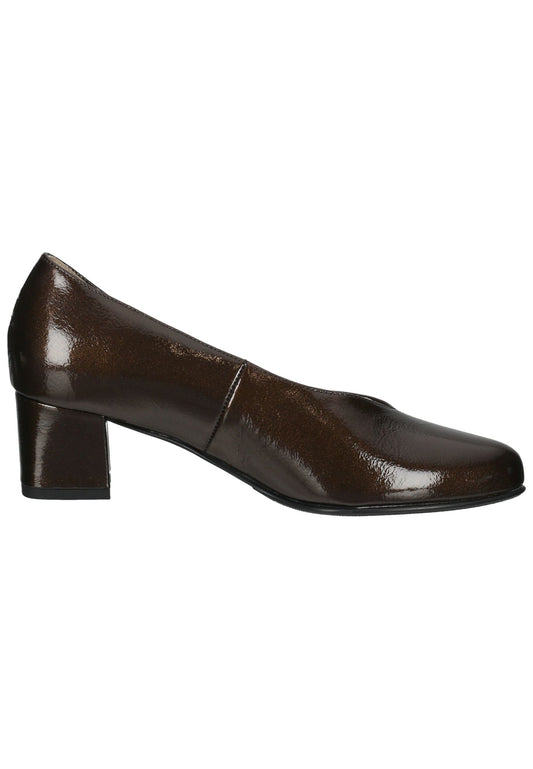 HASSIA Pumps Leder Dunkelbraun