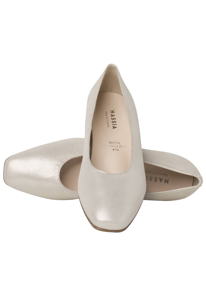 HASSIA Pumps Leder/Textil Platin