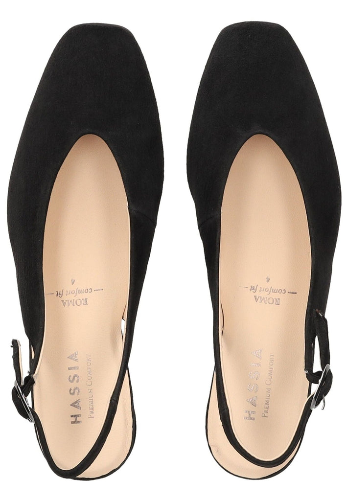HASSIA Pumps Veloursleder Schwarz
