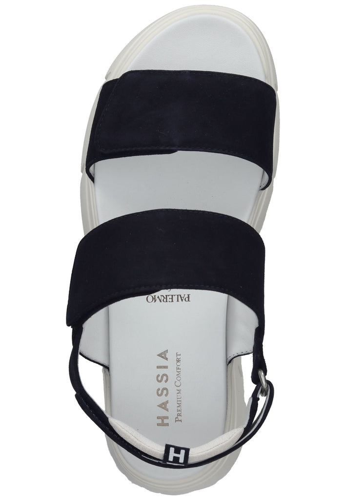 HASSIA Sandalen Leder Blau/Weiß