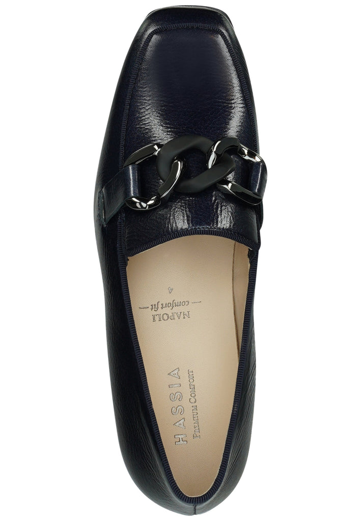 HASSIA Slipper Leder Blue