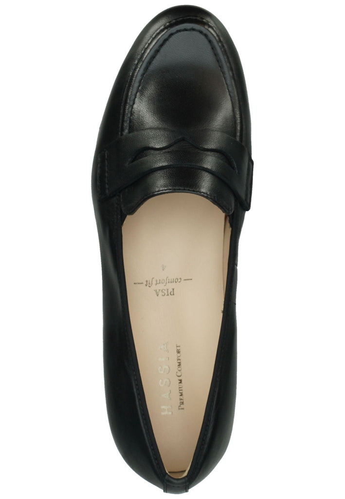 HASSIA Slipper Leder Schwarz
