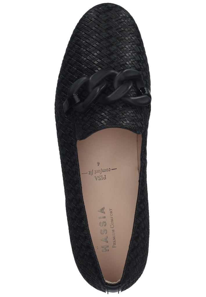HASSIA Slipper Leder Schwarz