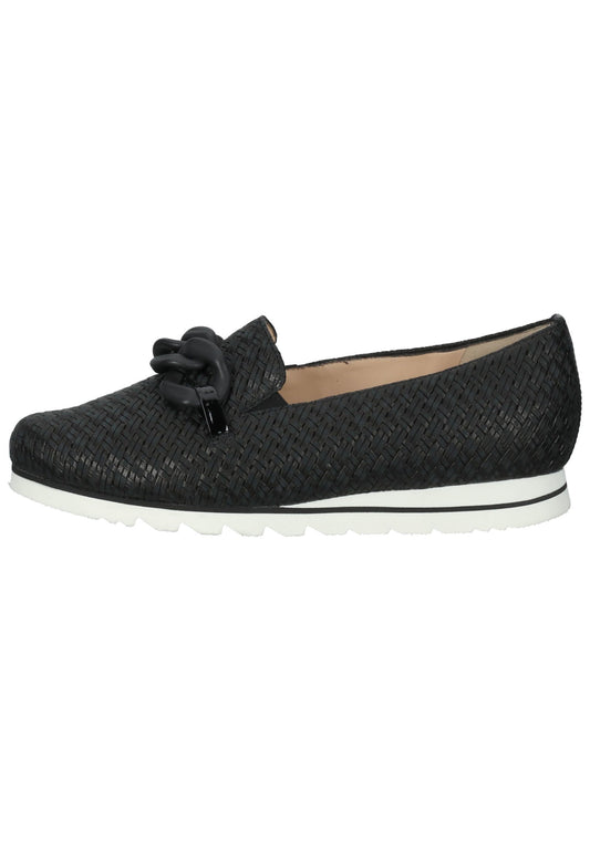 HASSIA Slipper Leder Schwarz