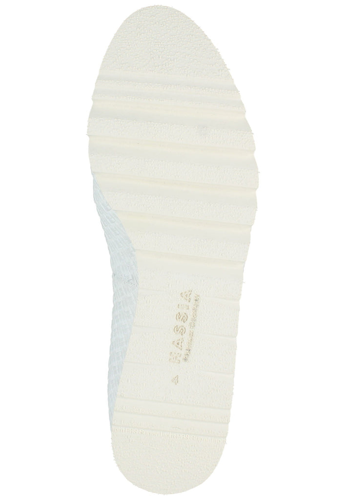HASSIA Slipper Leder/Textil Weiß