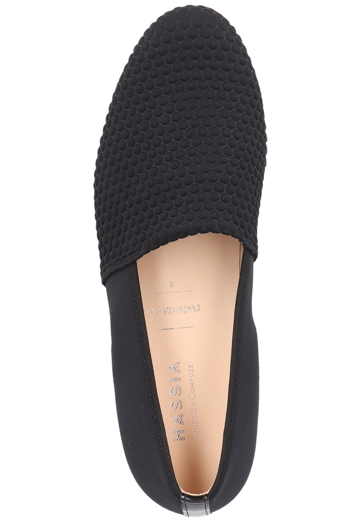 HASSIA Slipper Lederimitat Schwarz