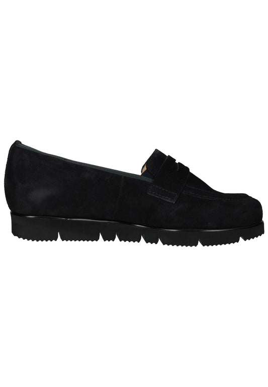 HASSIA Slipper Veloursleder Dunkelblau