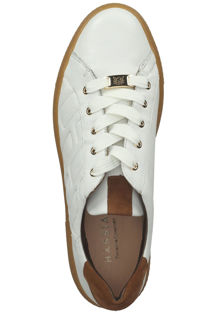 HASSIA Sneaker Leder Weiß/Braun