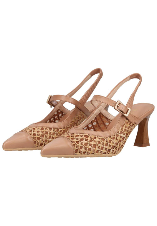 HISPANITAS Pumps Leder/Textil Camel
