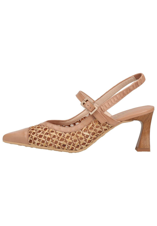 HISPANITAS Pumps Leder/Textil Camel