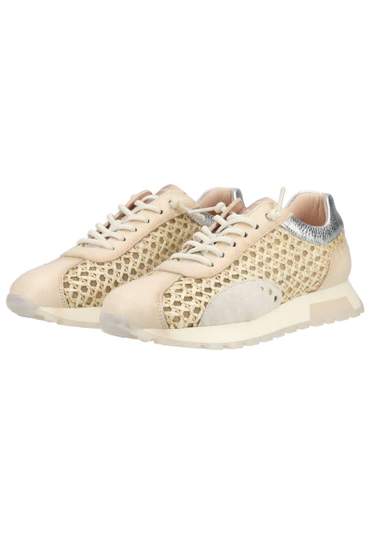 HISPANITAS Slipper Leder/Textil Beige/Weiß