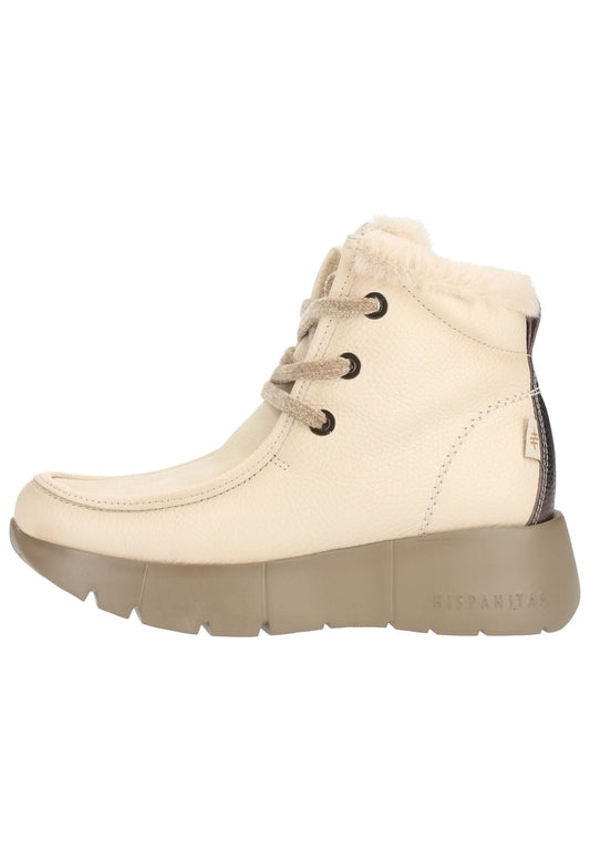 HISPANITAS Stiefelette Leder Beige Warmfutter
