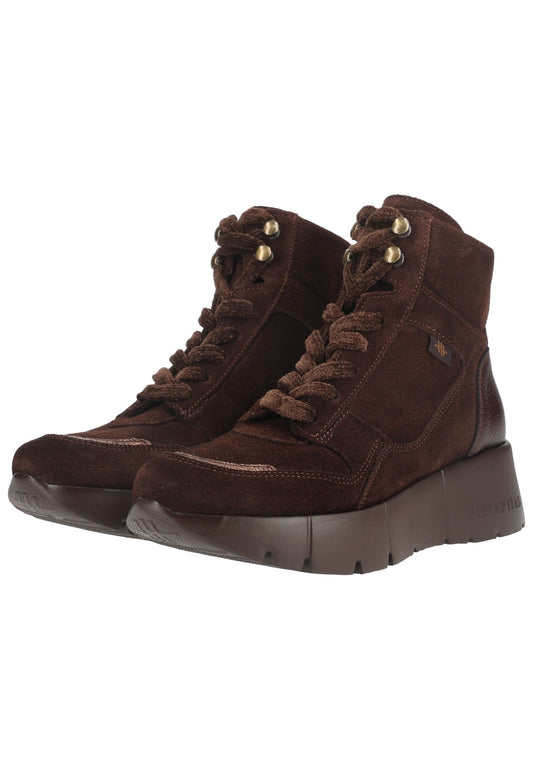 HISPANITAS Stiefelette Veloursleder Dunkelbraun