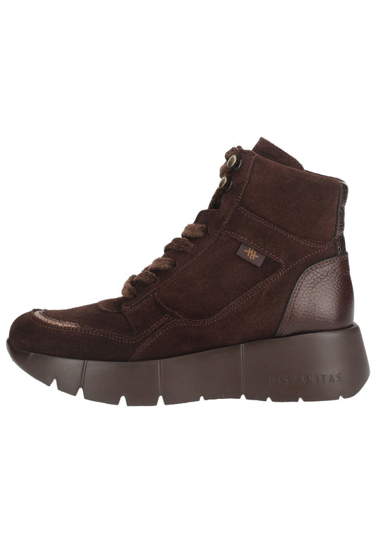 HISPANITAS Stiefelette Veloursleder Dunkelbraun