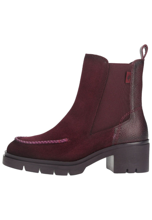 HISPANITAS Stiefelette Veloursleder/Textil Bordeaux