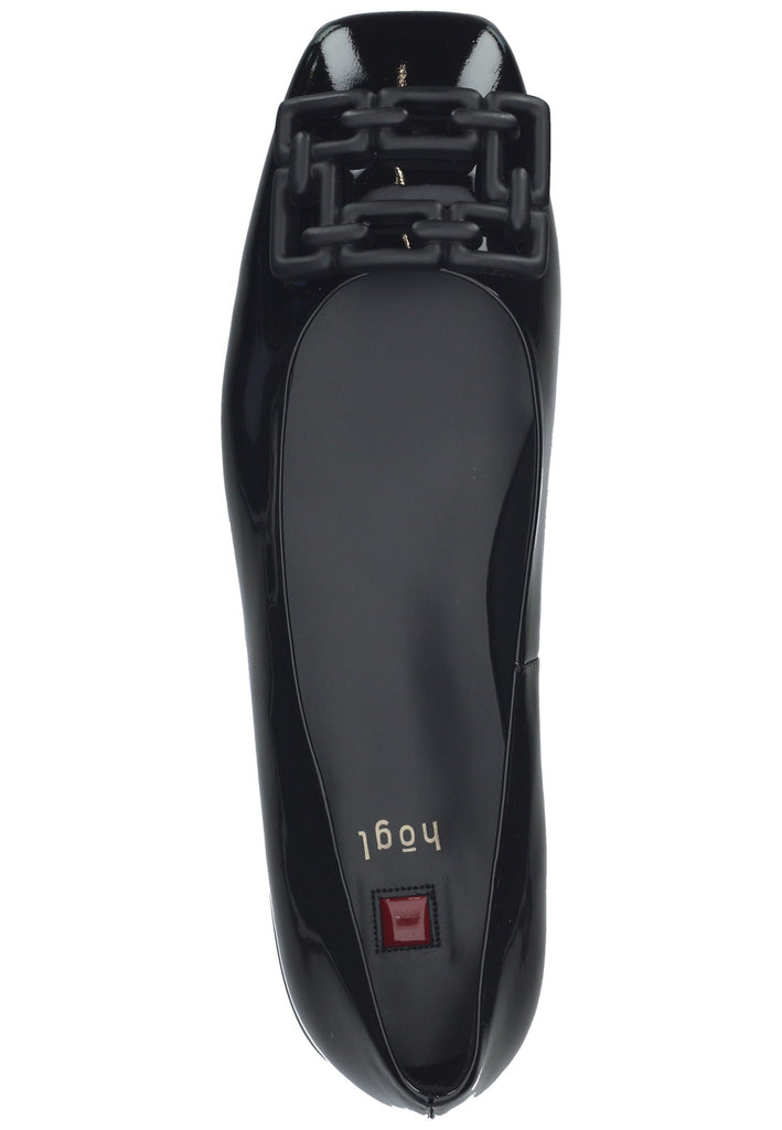 Högl Ballerinas Leder Schwarz Lack