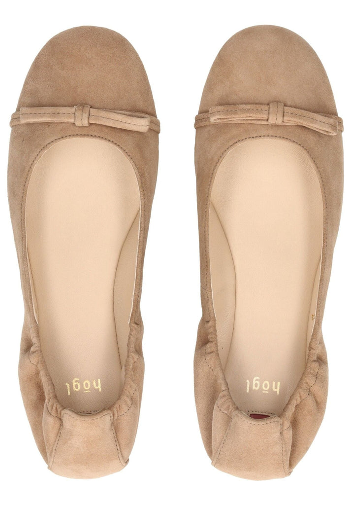 Högl Ballerinas Veloursleder Taupe
