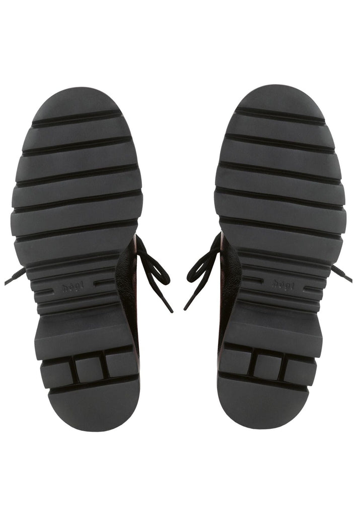 Högl Halbschuhe Leder Schwarz Lack