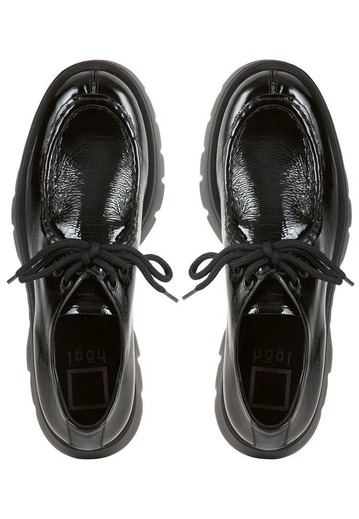 Högl Halbschuhe Leder Schwarz Lack