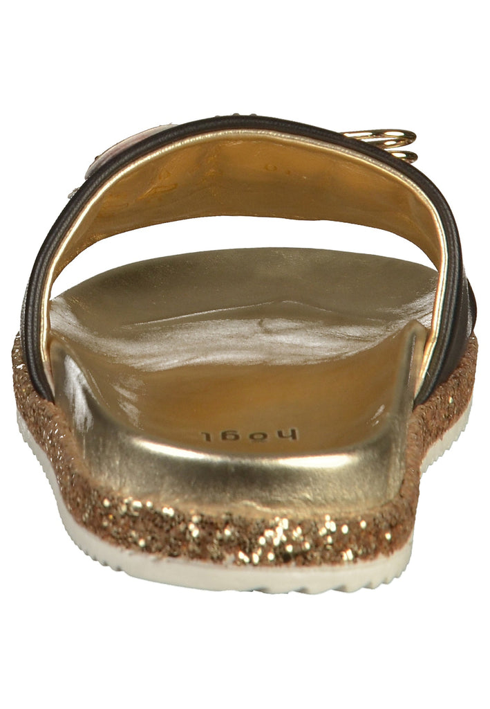 Högl Pantoletten Leder Schwarz