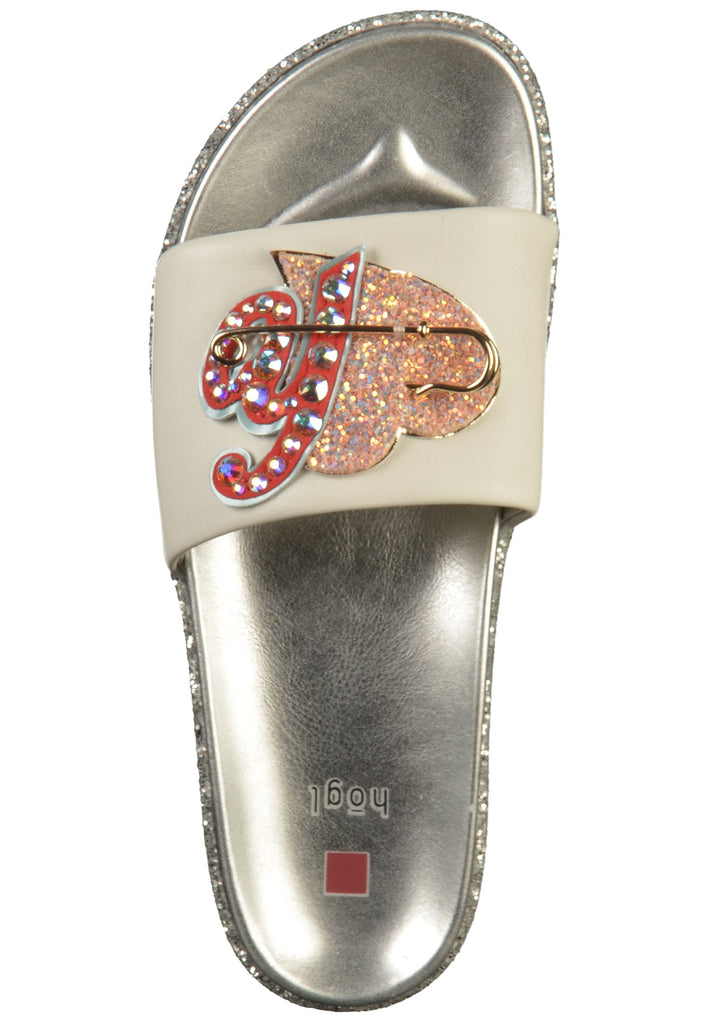 Högl Pantoletten Leder Weiß