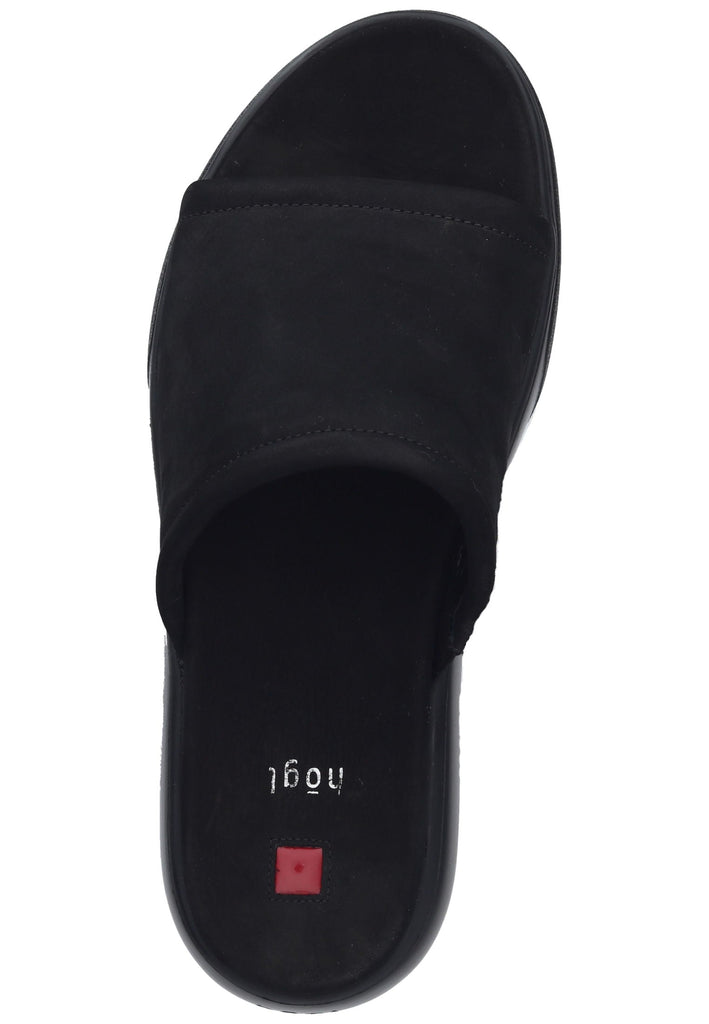 Högl Pantoletten Veloursleder Schwarz