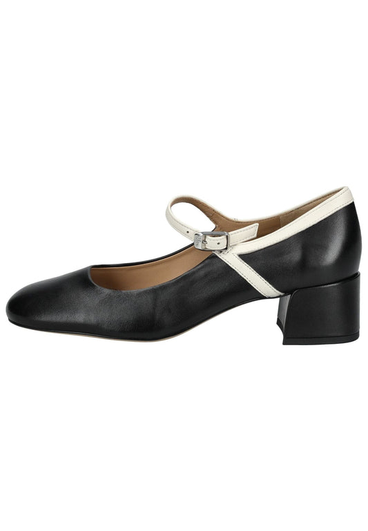 Högl Pumps Glattleder Schwarz Kombi