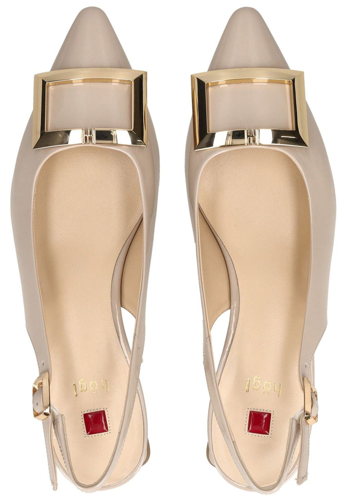Högl Pumps Leder Beige Lack