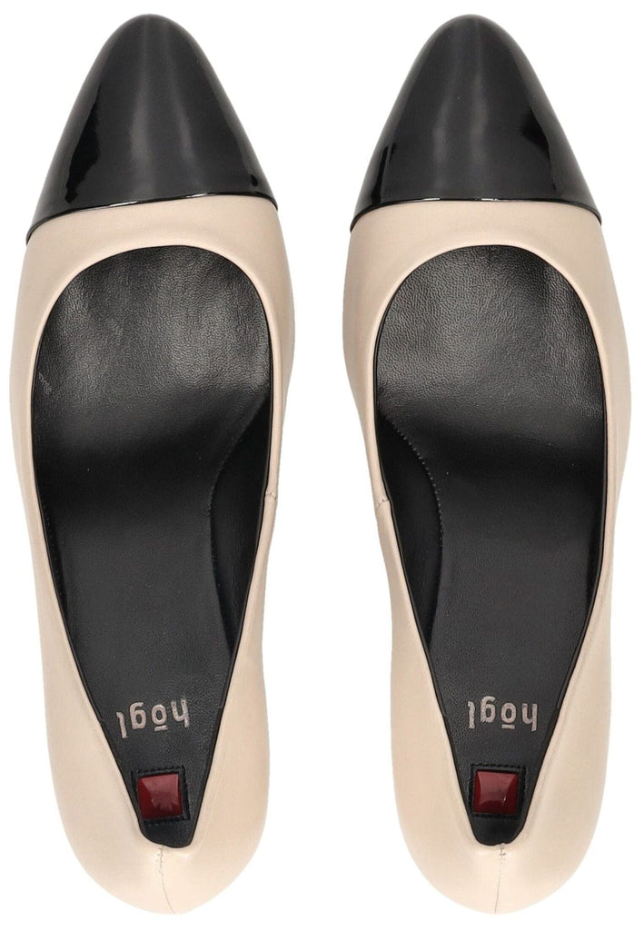 Högl Pumps Leder Beige/Schwarz