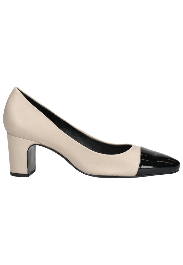 Högl Pumps Leder Beige/Schwarz