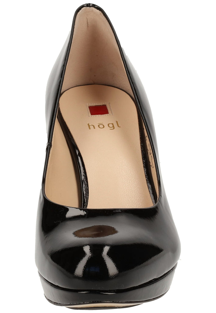 Högl Pumps Leder Schwarz Lack