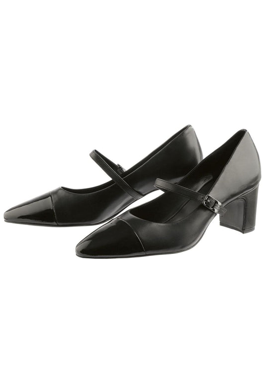 Högl Pumps Leder Schwarz Lack