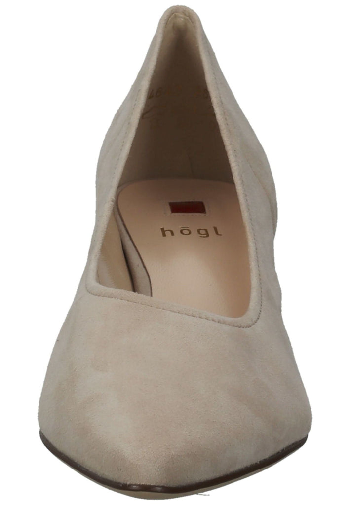 Högl Pumps Veloursleder Hellbeige