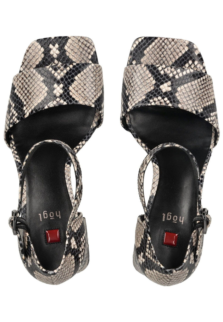 Högl Sandalen Leder Schwarz/Beige