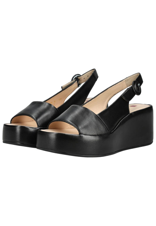 Högl Sandalen Leder Schwarz/Schwarz