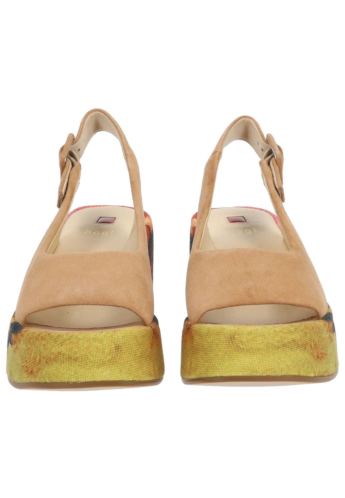 Högl Sandalen Samt Rot/Braun