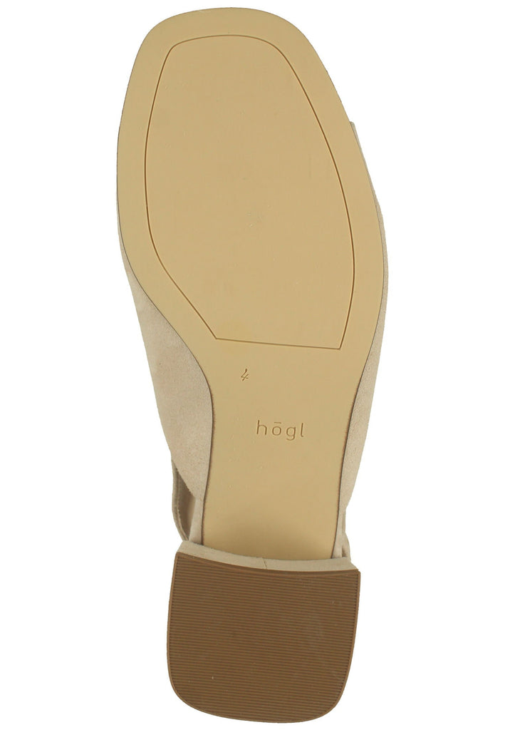 Högl Sandalen Veloursleder Hellgrau