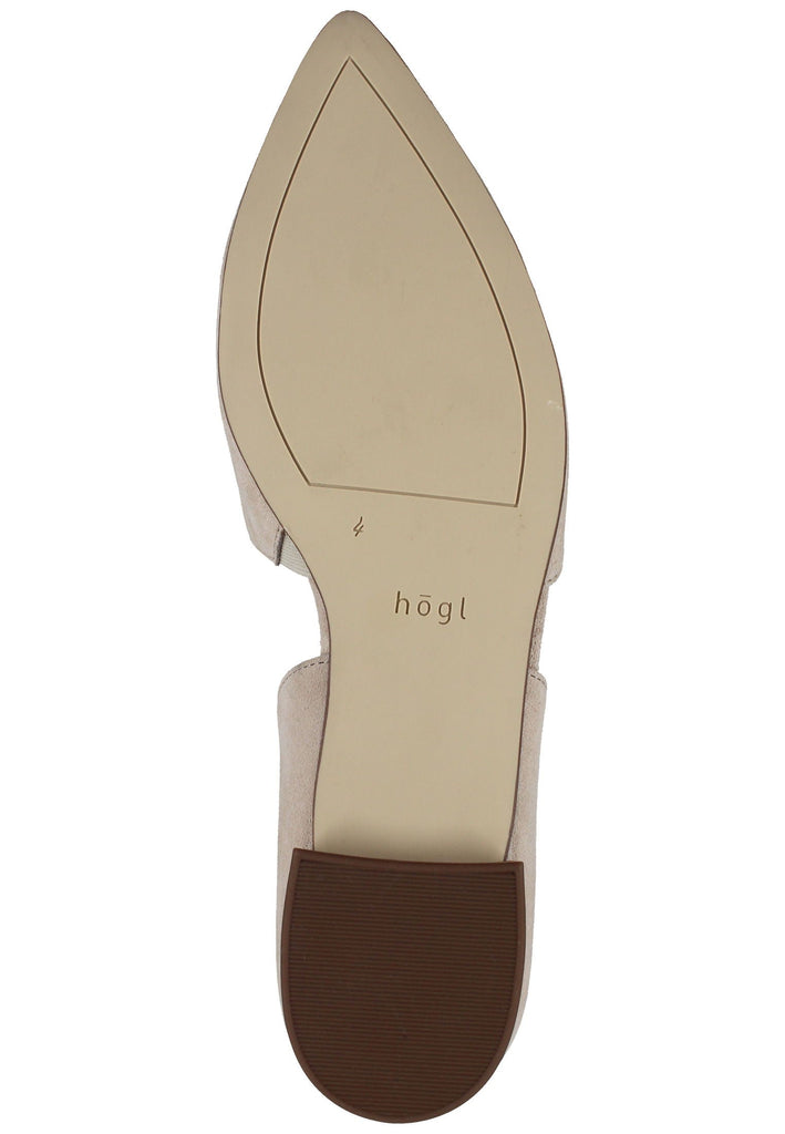 Högl Slipper Veloursleder Hellgrau