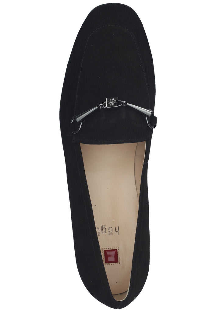 Högl Slipper Veloursleder Schwarz