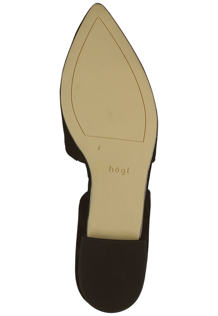 Högl Slipper Veloursleder Schwarz
