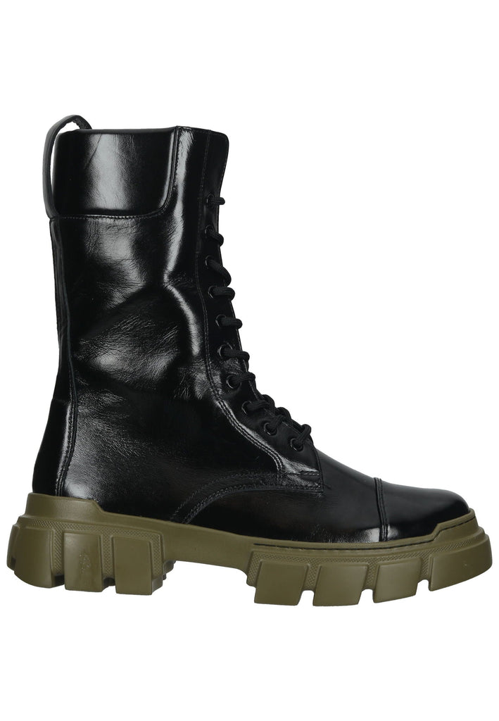 Högl Stiefelette Glattleder Schwarz Kombi