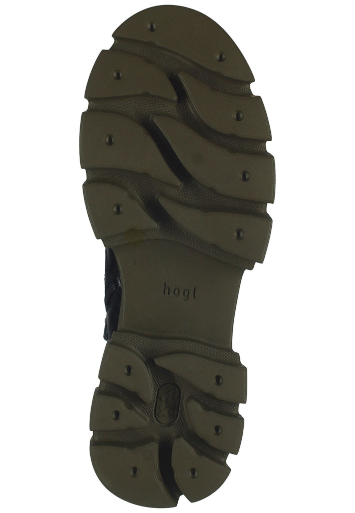 Högl Stiefelette Glattleder Schwarz Kombi