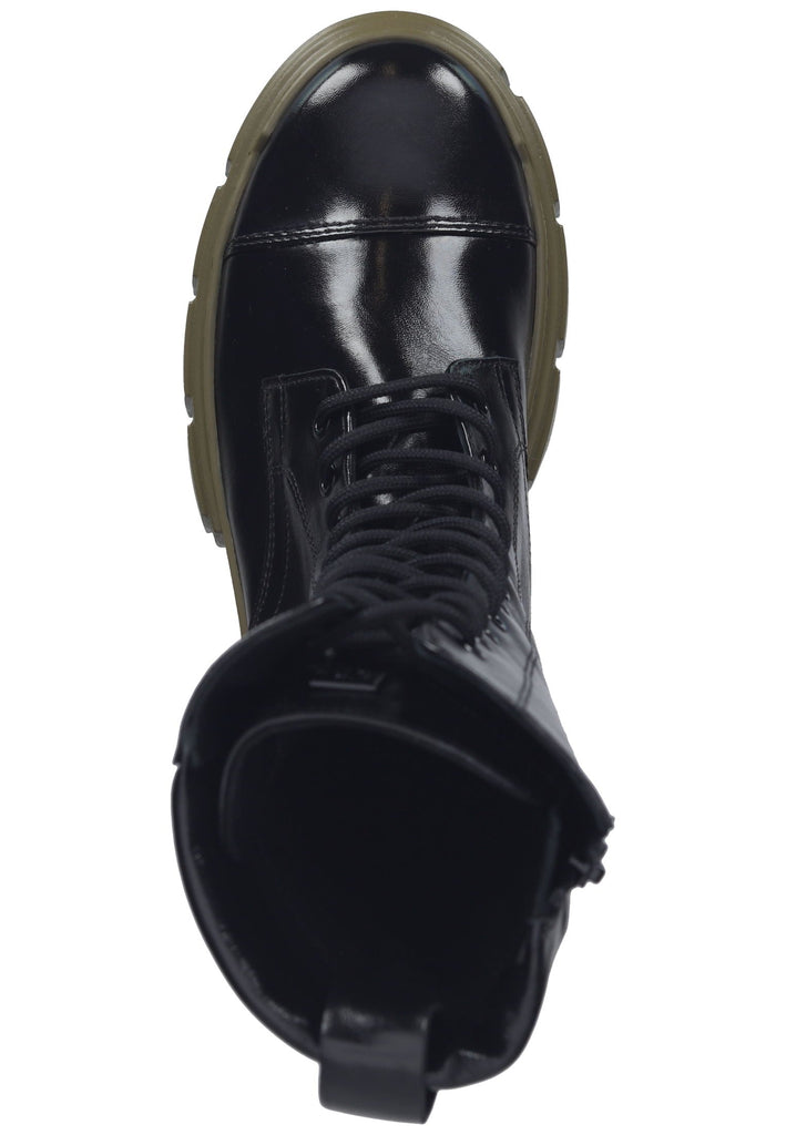 Högl Stiefelette Glattleder Schwarz Kombi