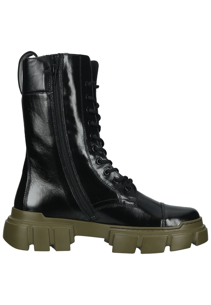 Högl Stiefelette Glattleder Schwarz Kombi