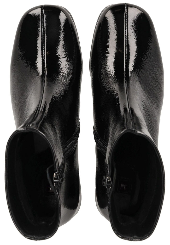 Högl Stiefelette Leder Schwarz Lack
