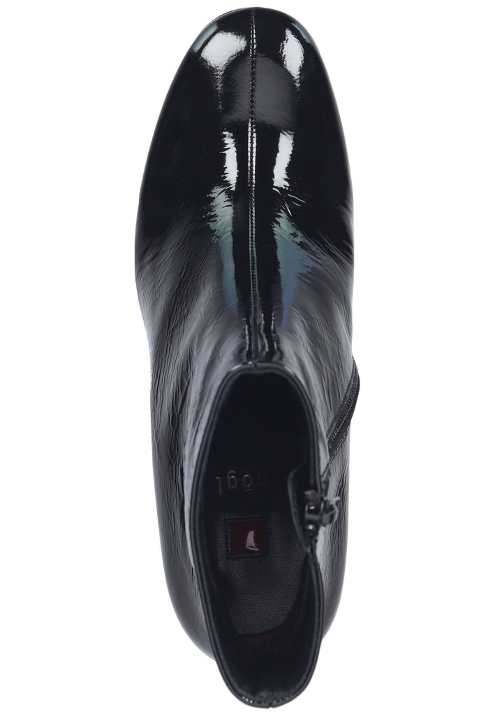 Högl Stiefelette Leder Schwarz Lack